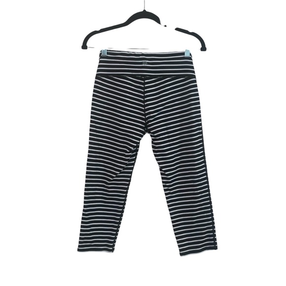 Athleta Women's White and Black Striped Leggings Size M - Picture 2 of 3